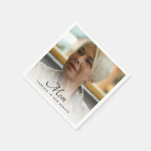 Gedenkfeier für Mama Foto Serviette (Ecke)