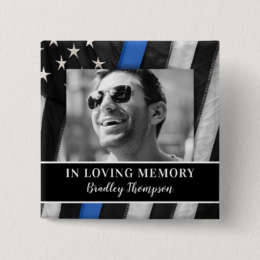 Gedenkfeier für Polizeibeamte Button (Vorderseite)