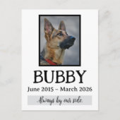 Gedenkfeier für verstorbene Haustiere - In unseren Postkarte (Vorderseite)