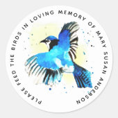 Gedenkfeier für Vogelgeflügel Runder Aufkleber (Vorderseite)
