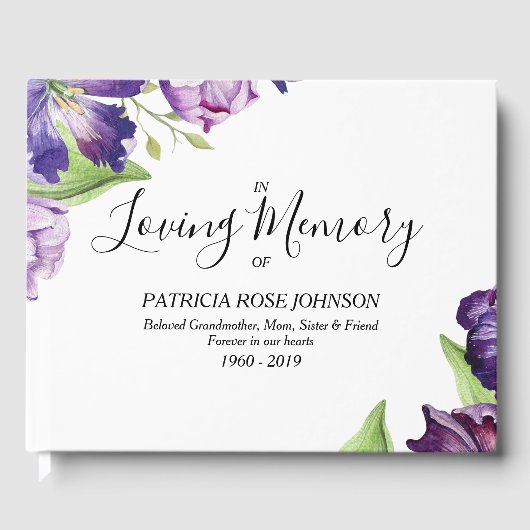 Gedenkfeier für Wasserfarben Gästebuch (Vorderseite)