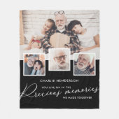 Gedenkfeier für Wertvolle Erinnerungen mit 4 Fotos Fleecedecke (Vorderseite)