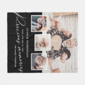 Gedenkfeier für Wertvolle Erinnerungen mit 4 Fotos Fleecedecke (Vorderseite (Horizontal))