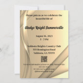 Gedenkfeier | Golden Glow QR Code Einladung (Rückseite)