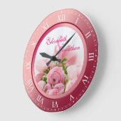 Gedenkfeier Hochzeit Ruby Römisches Foto Große Wanduhr (Winkel)