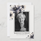 Gedenkfeier im eleganten Foto Einladung (Vorderseite)