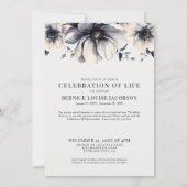 Gedenkfeier im eleganten Foto Einladung (Rückseite)