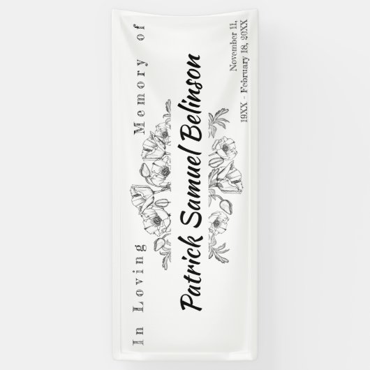 Gedenkfeier | In Love Memory Ba Banner (Vertikal)