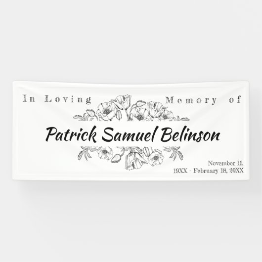 Gedenkfeier | In Love Memory Ba Banner (Horizontal)