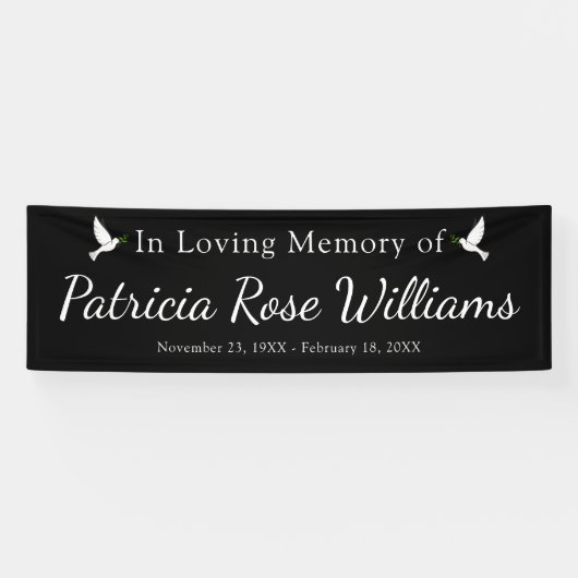 Gedenkfeier | In Love Memory Banner (Horizontal)