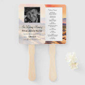 Gedenkfeier In Loving Memory Sunset Programm Fächer (Vorne und Hinten)