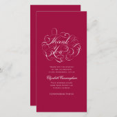 Gedenkfeier Klassische und einfache Kalligraphie Dankeskarte (Vorne/Hinten)