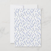 Gedenkfeier Land Rustikaler Lavendel Florals Dankeskarte (Rückseite)