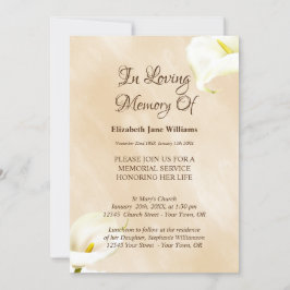 Gedenkfeier | Lily Einladung