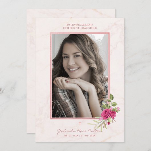 Gedenkfeier Lob eines Kranzes in Rosa (Vorne/Hinten)