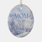 Gedenkfeier Mama Winterwald Weihnachtsfeiertag Keramik Ornament (Rechts)