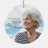 Gedenkfeier Mama Winterwald Weihnachtsfeiertag Keramik Ornament (Hinten)