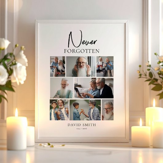 Gedenkfeier Minimalistischer benutzerdefinierter F Poster