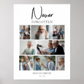 Gedenkfeier Minimalistischer benutzerdefinierter F Poster (Vorne)