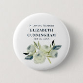 Gedenkfeier Moderne Wasserfarben Button (Vorderseite)