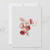 Gedenkfeier | Mohn Einladung (Rückseite)