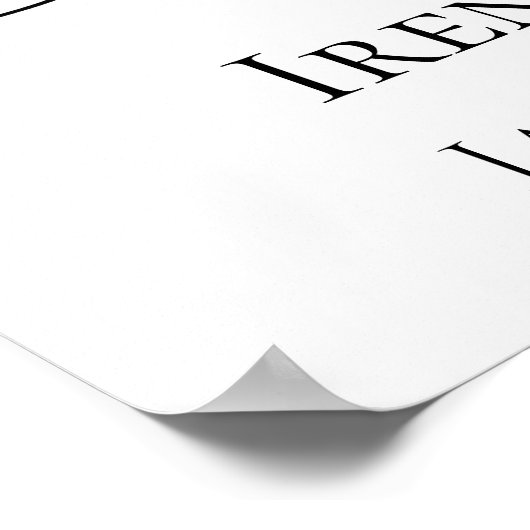 Gedenkfeier oder Beerdigung Foto in unserem Herzen Poster (Ecke)