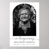 Gedenkfeier oder Beerdigung Foto in unserem Herzen Poster (Vorne)