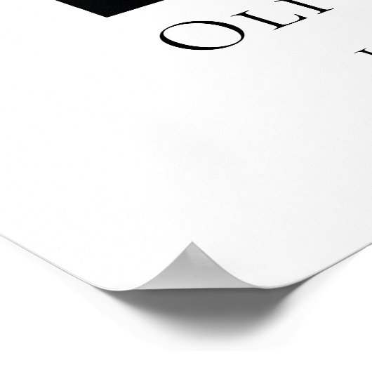 Gedenkfeier oder Beerdigung Foto in unserem Herzen Poster (Ecke)