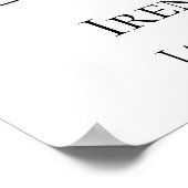 Gedenkfeier oder Beerdigung Foto in unserem Herzen Poster (Ecke)