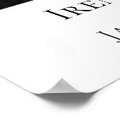 Gedenkfeier oder Beerdigung Foto in unserem Herzen Poster (Ecke)