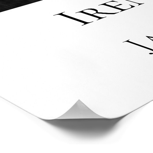 Gedenkfeier oder Beerdigung Foto in unserem Herzen Poster (Ecke)