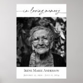 Gedenkfeier oder Beerdigung Foto in unserem Herzen Poster (Vorne)