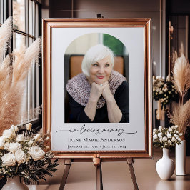 Gedenkfeier oder Beerdigung Foto in unserem Herzen Poster