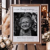 Gedenkfeier oder Beerdigung Foto in unserem Herzen Poster