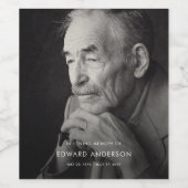 Gedenkfeier oder Beerdigung Foto Tribut Keepake Weinetikett (Einzelnes Label)