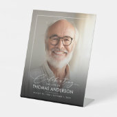 Gedenkfeier oder Beerdigung Foto Tribut Schwarz ve Sockelschild (Vorderseite)