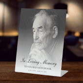 Gedenkfeier oder Beerdigung Foto Tribut Sockelschild