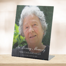 Gedenkfeier oder Beerdigung Foto Tribut Sockelschild