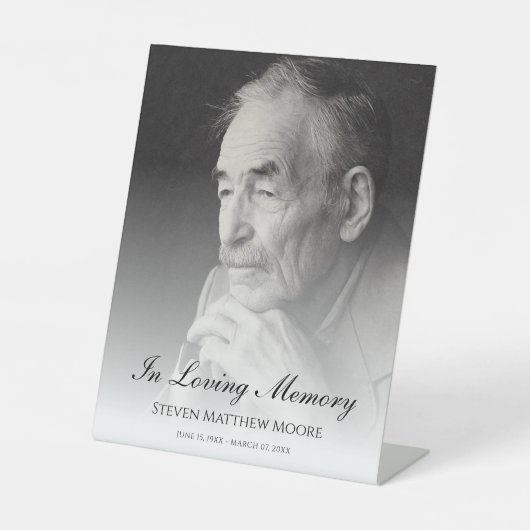 Gedenkfeier oder Beerdigung Foto Tribut Sockelschild (Vorderseite)