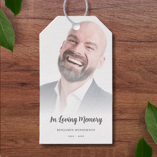 Gedenkfeier oder Beerdigung von Fotos Geschenkanhänger