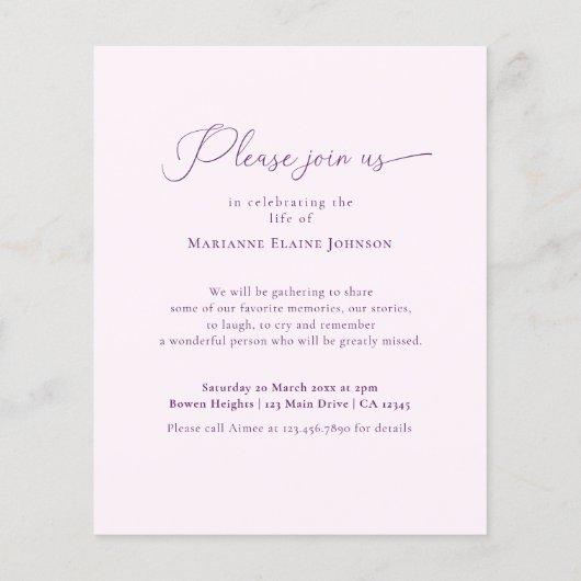 Gedenkfeier Pink Bläserfeier (Rückseite)