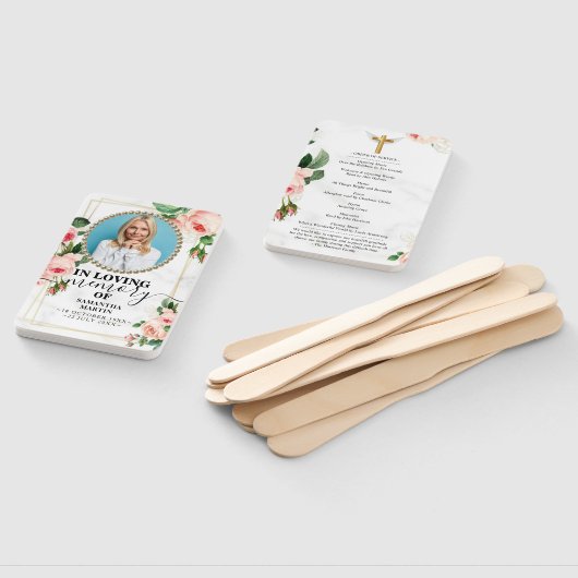 Gedenkfeier Rosy Feier des Handfans des Lebens Fächer (Non-assembled)