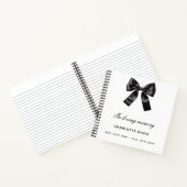 Gedenkfeier Schwarz-weißer Bugbogen Notizblock (Innenseite)