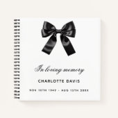 Gedenkfeier Schwarz-weißer Bugbogen Notizblock (Vorderseite)