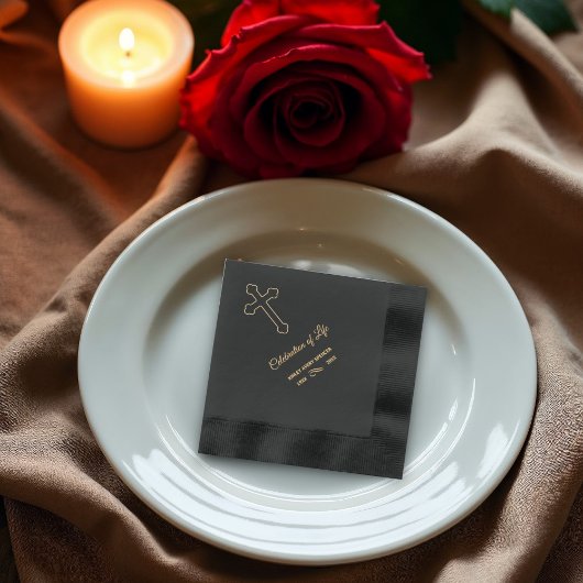 Gedenkfeier Servietten Mit Folie