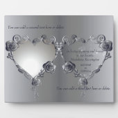 Gedenkfeier Silvery Rose Hörrahmen Fotoplatte (Vorderseite)