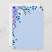 Gedenkfeier "Soft Blue Floral" Einladung (Rückseite)