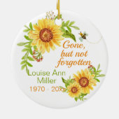 Gedenkfeier verschwunden, aber nicht vergessen Blu Keramik Ornament (Hinten)