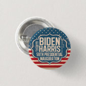Gedenkfeier von Biden Harris 59. Button (Vorne & Hinten)