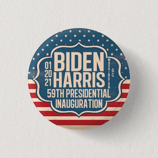 Gedenkfeier von Biden Harris 59. Button (Vorderseite)